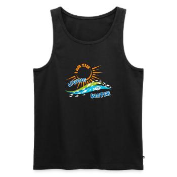 I am the Living Water - Men's Premium Organic Tank Top - black - Front - AI Model Male 178 light (178cm)