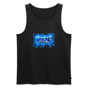 MARIUS GRAFFITI NAME PRINTABLE - Débardeur bio Premium Homme - noir - Devant - Michal (187cm)