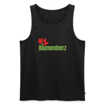 Final Logo Blumen - Männer Premium Bio Tank Top - Schwarz - Vorne - AI Model Male 178 light (178cm)