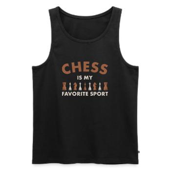 Chess Is My Favorite Sport Chess Player - Männer Premium Bio Tank Top - Schwarz - Vorne - Michal (187cm)