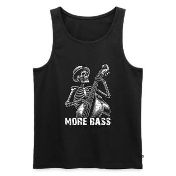 Skelett spielt Kontrabass - Männer Premium Bio Tank Top - Schwarz - Vorne - Michal (187cm)