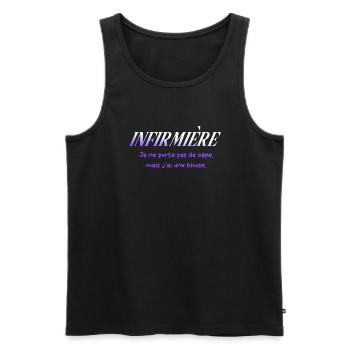 NURSE NURSE DOCTOR HUMOR DRÖLES - Men's Premium Organic Tank Top - black - Front - AI Model Male 178 light (178cm)