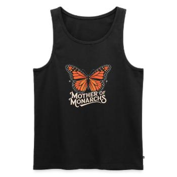 Majestätische Monarchfalter Liebe - Männer Premium Bio Tank Top - Schwarz - Vorne - Michal (187cm)