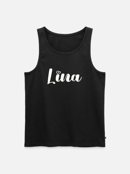lina name - Männer Premium Bio Tank Top - Schwarz