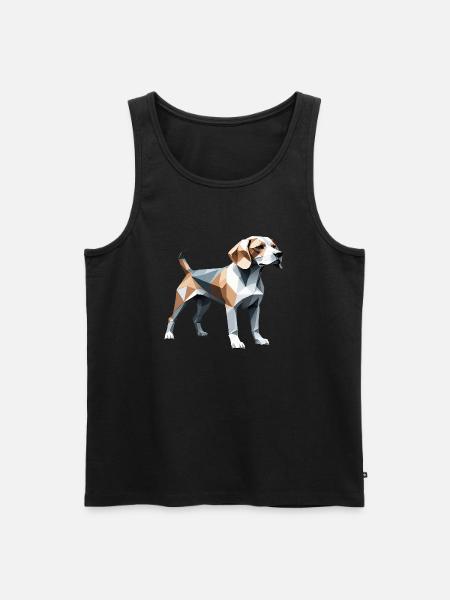 Beagle - Pet Dog Design - Men's Premium Organic Tank Top - black