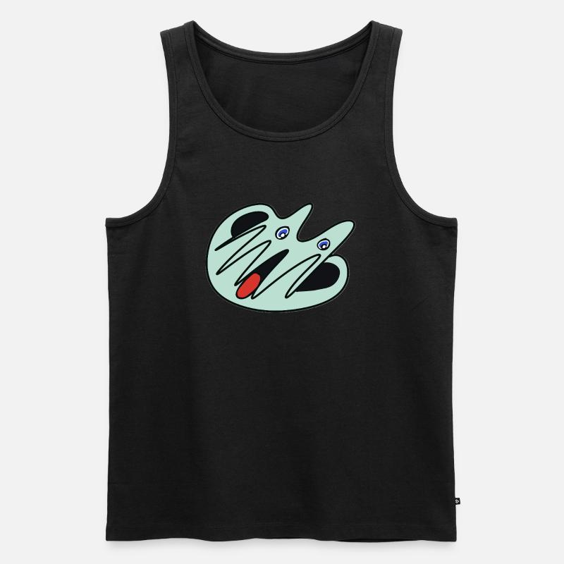 Comic-Geist-smag - Männer Premium Bio Tank Top - Schwarz