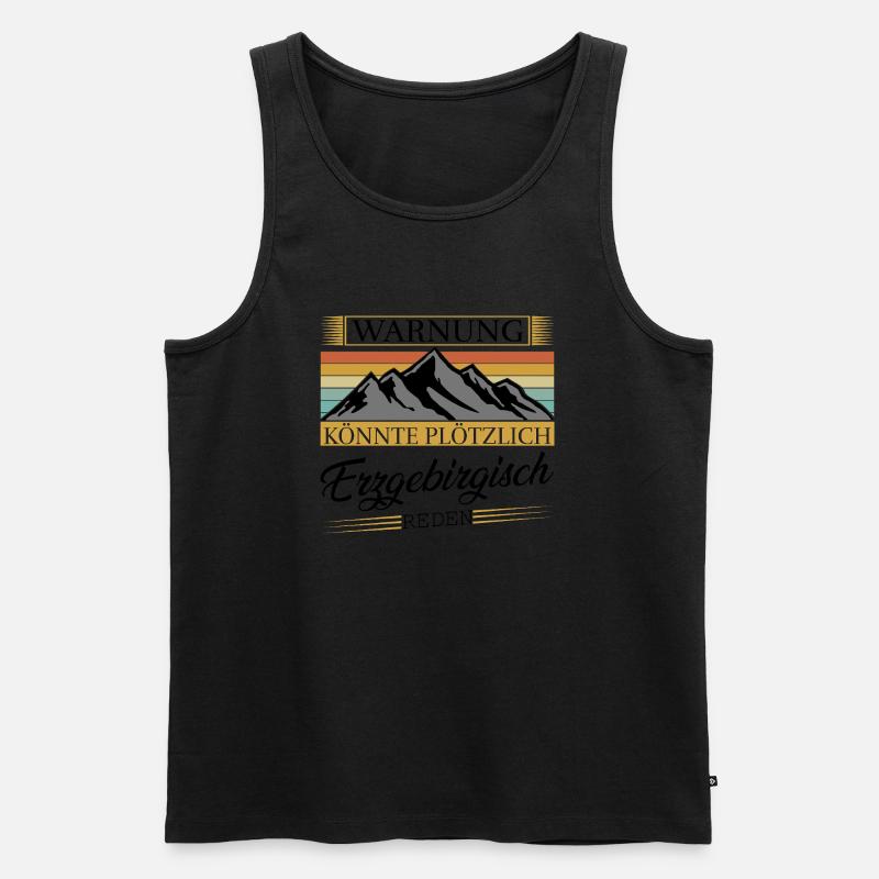 Erzgebirge warnung - Männer Premium Bio Tank Top - Schwarz