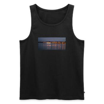 Nachts am See - Männer Premium Bio Tank Top - Schwarz - Vorne - Michal (187cm)