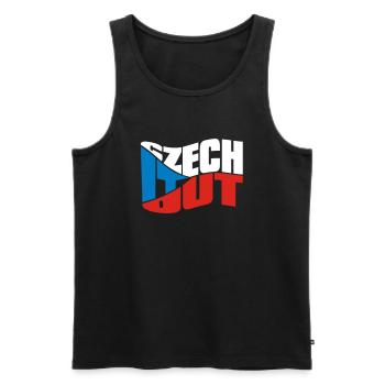 chech - Männer Premium Bio Tank Top - Schwarz - Vorne - AI Model Male 178 light (178cm)