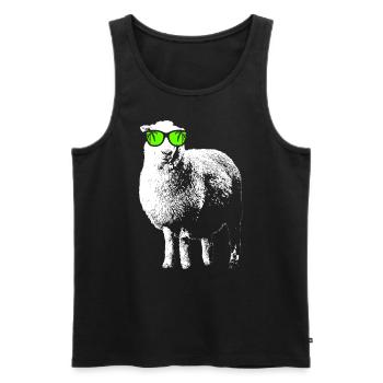 Schaaf Tierliebhaber Naturfans Sonnenbrille Zoo Sc - Männer Premium Bio Tank Top - Schwarz - Vorne - AI Model Male 178 light (178cm)