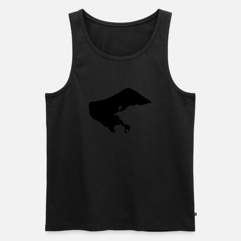 borkum - Männer Premium Bio Tank Top - Schwarz
