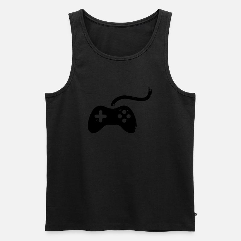 Controller - Männer Premium Bio Tank Top - Schwarz