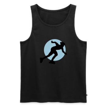 inliner_2c - Männer Premium Bio Tank Top - Schwarz - Vorne - AI Model Male 178 light (178cm)