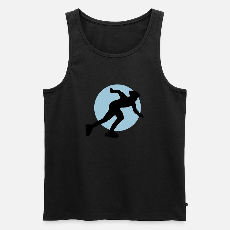 inliner_2c - Männer Premium Bio Tank Top - Schwarz