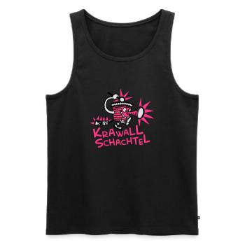 krawallschachtel in Bunt - Männer Premium Bio Tank Top - Schwarz - Vorne - AI Model Male 178 light (178cm)