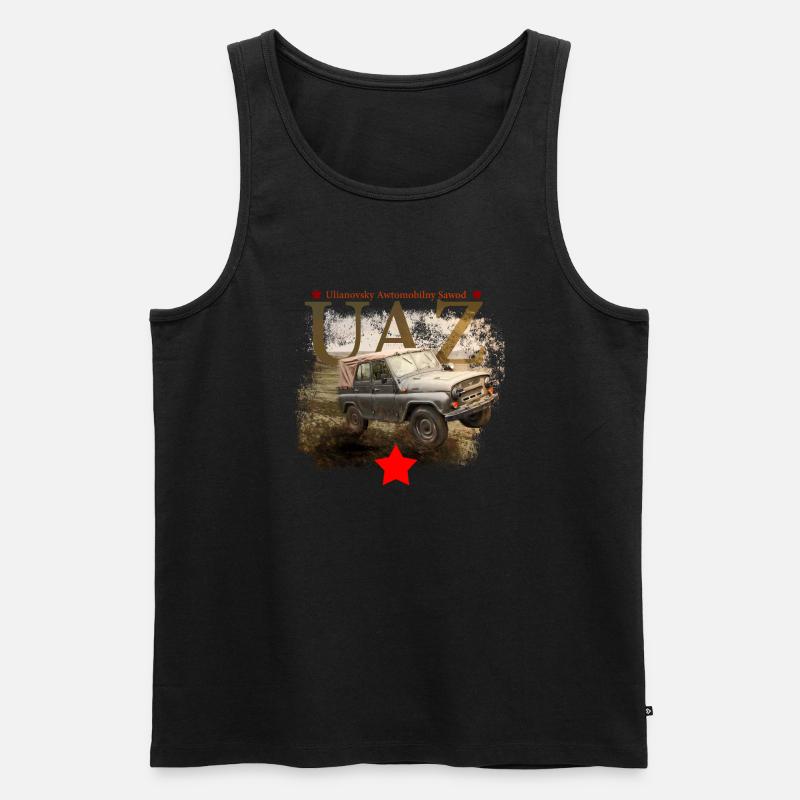uaz - Männer Premium Bio Tank Top - Schwarz