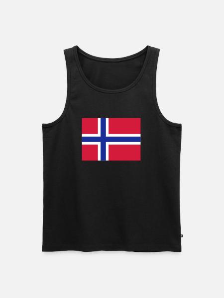 norway flag - Men's Premium Organic Tank Top - black