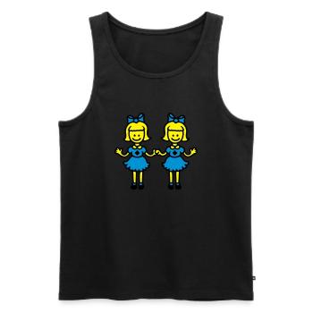 Les soeurs jumelles - Débardeur bio Premium Homme - noir - Devant - Michal (187cm)