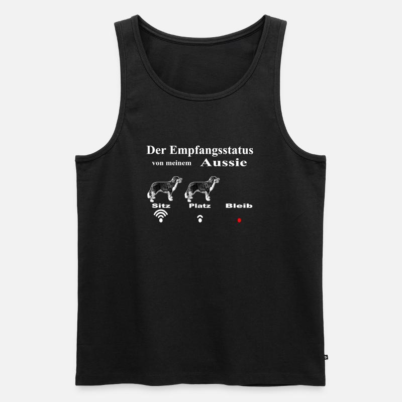 WLAN Aussie1 - Männer Premium Bio Tank Top - Schwarz