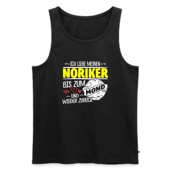 NORIKER - Mond - Männer Premium Bio Tank Top - Schwarz - Vorne - Michal (187cm)