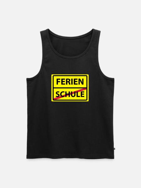 schule ferien - Männer Premium Bio Tank Top - Schwarz