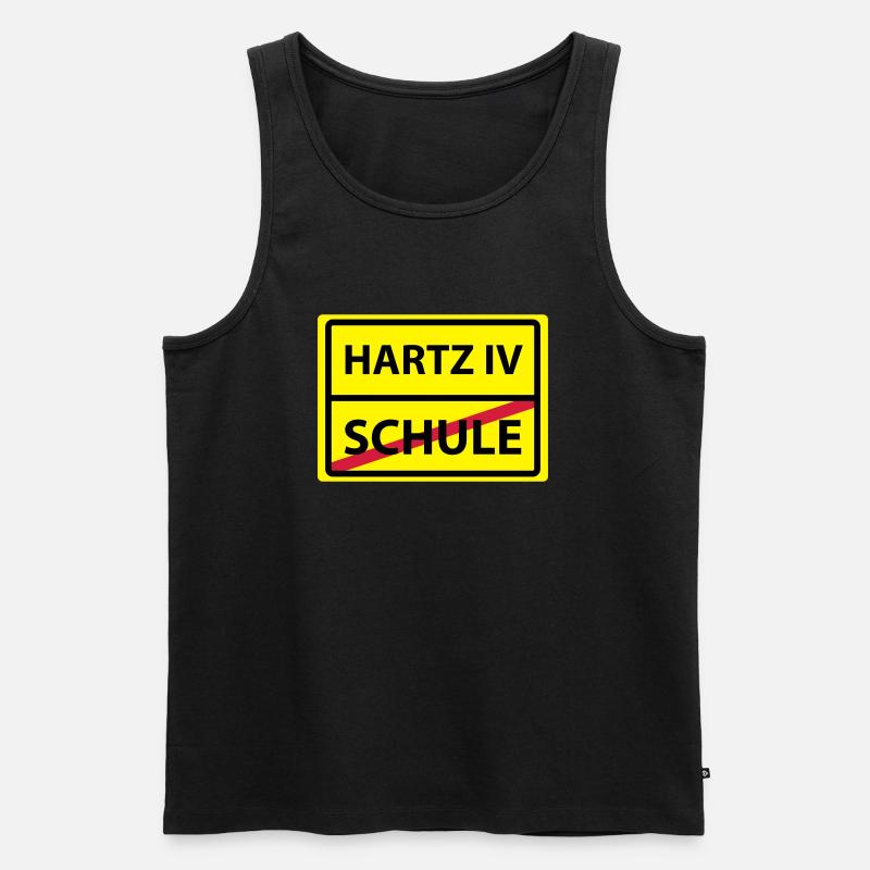 schule hartz 4 - Männer Premium Bio Tank Top - Schwarz