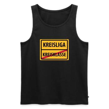 kreisliga aufstieg kreisklasse - Männer Premium Bio Tank Top - Schwarz - Vorne - AI Model Male 178 light (178cm)