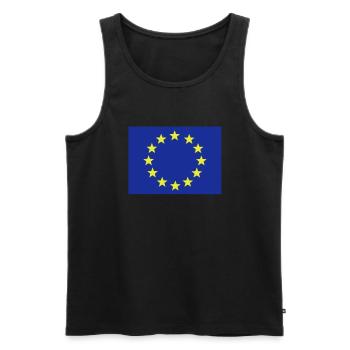Drapeau Europe - Flag Europe - Flagge Europa - Débardeur bio Premium Homme - noir - Devant - AI Model Male 178 light (178cm)