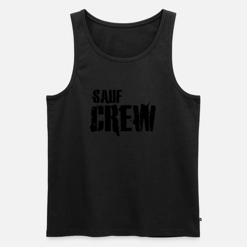 sauf crew - Männer Premium Bio Tank Top - Schwarz