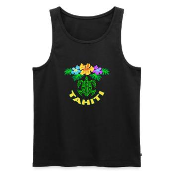 tahiti symbol 02 - Men's Premium Organic Tank Top - black - Front - AI Model Male 178 light (178cm)