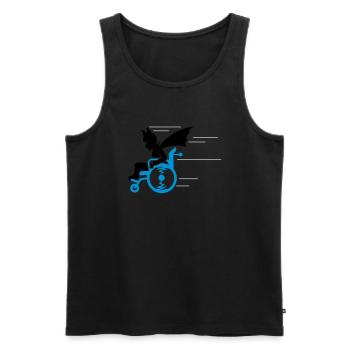 senior superhero (3c) - Männer Premium Bio Tank Top - Schwarz - Vorne - Michal (187cm)