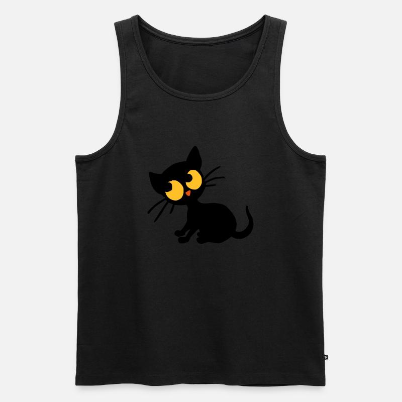 Kätzchen Georgie - Männer Premium Bio Tank Top - Schwarz