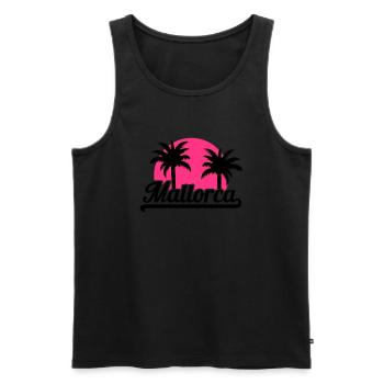 Mallorca - Männer Premium Bio Tank Top - Schwarz - Vorne - AI Model Male 178 light (178cm)