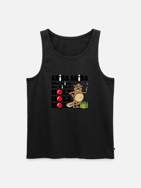 ARIBA BIBER - Kegeln - Männer Premium Bio Tank Top - Schwarz
