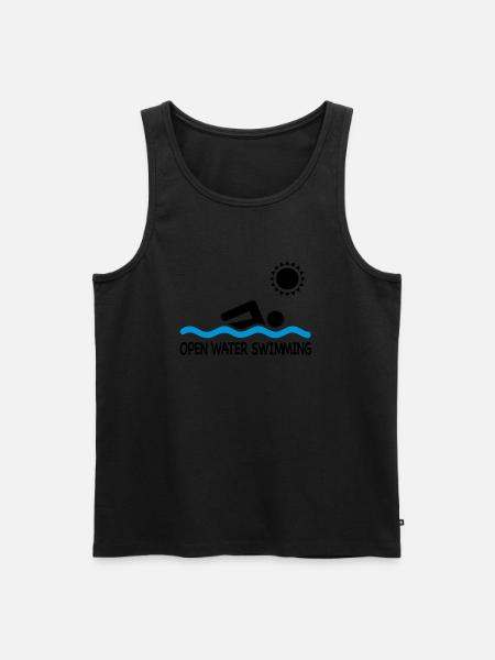 openwater4 - Men's Premium Organic Tank Top - black