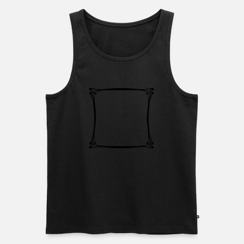 Rahmen frame - Männer Premium Bio Tank Top - Schwarz