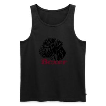 588 Boxer - Männer Premium Bio Tank Top - Schwarz - Vorne - Michal (187cm)