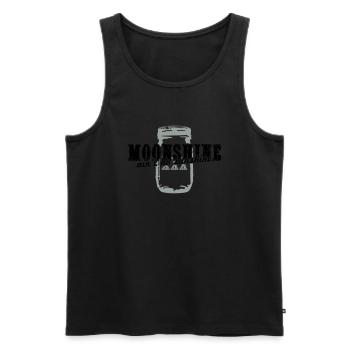 Moonshine + ain't no sunshine - Männer Premium Bio Tank Top - Schwarz - Vorne - AI Model Male 178 light (178cm)