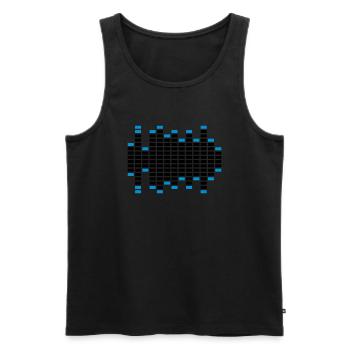 Music Sound Logo - Débardeur bio Premium Homme - noir - Devant - Michal (187cm)