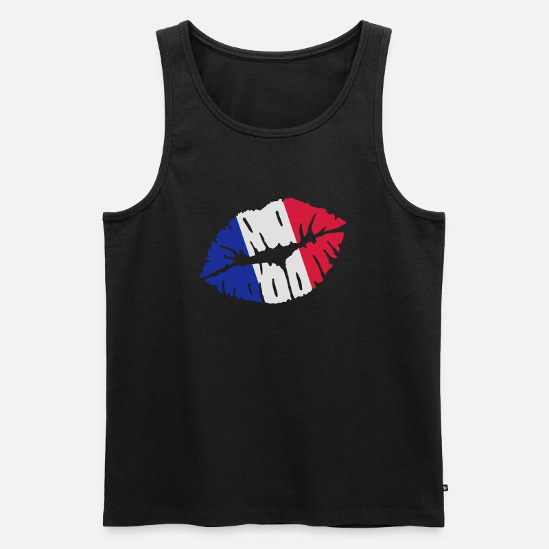 Frankreich - Männer Premium Bio Tank Top - Schwarz