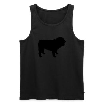 Bulldogge - Männer Premium Bio Tank Top - Schwarz - Vorne - Michal (187cm)