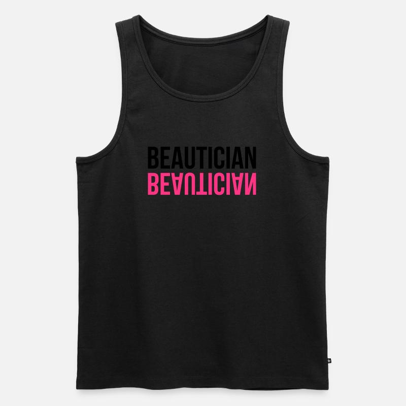 Kosmetikerin / Schönheitspflegerin / Ästhetik - Männer Premium Bio Tank Top - Schwarz