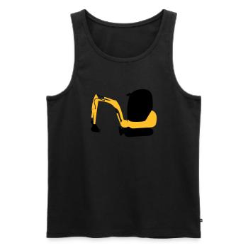 Bagger - Männer Premium Bio Tank Top - Schwarz - Vorne - AI Model Male 178 light (178cm)