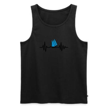 Sailing - Men's Premium Organic Tank Top - black - Front - Michal (187cm)
