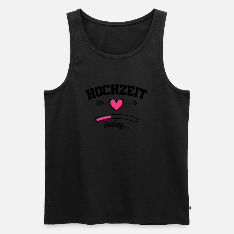 hochzeit loading herz - Männer Premium Bio Tank Top - Schwarz
