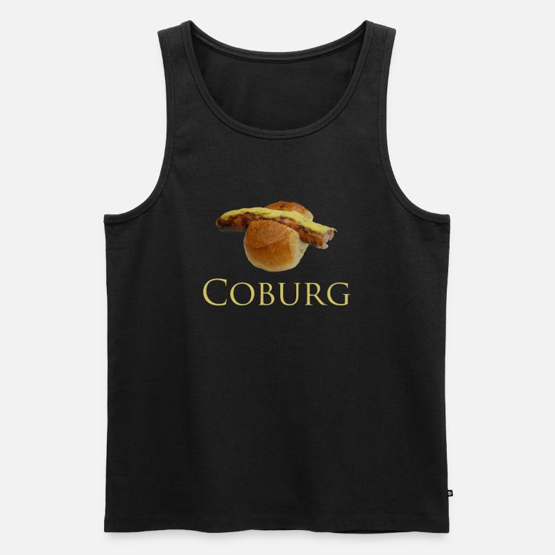 Coburger Bratwurst - Männer Premium Bio Tank Top - Schwarz