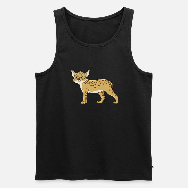 Luchs - Männer Premium Bio Tank Top - Schwarz