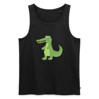 Alligator - Männer Premium Bio Tank Top - Schwarz - Vorne - Michal (187cm)