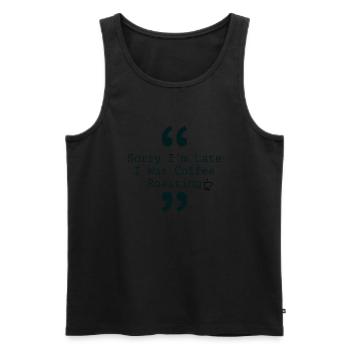 Réveillez-vous et sentez le café - Débardeur bio Premium Homme - noir - Devant - AI Model Male 178 light (178cm)