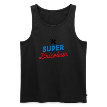 Super Bricoleur - Débardeur bio Premium Homme - noir - Devant - Michal (187cm)
